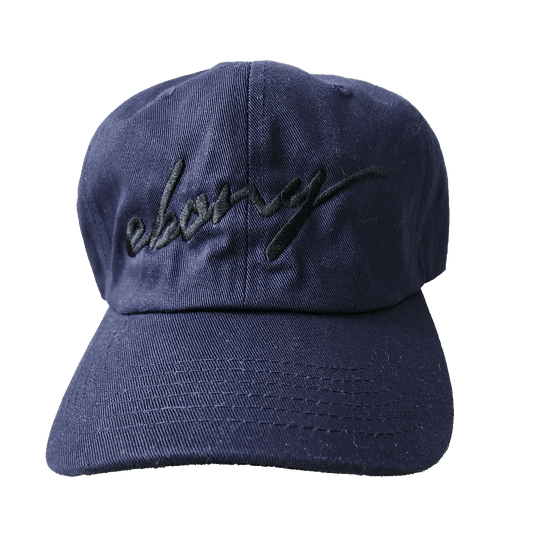 Navy Dad Hat (Black Embroidery)